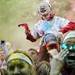 A young participant sits on shoulders during the Ypsilanti Color Run concert on Saturday, May 11. Daniel Brenner I AnnArbor.com